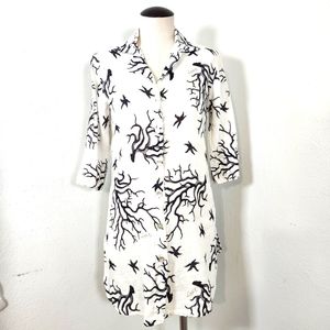 Luisa Made in Italy Coral Print 3/4 Sleeve Tunic Small